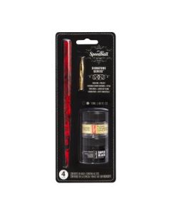 Speedball Signature Series Set - Red Marbel Holder + Super Black + Pen Cleaner