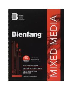 Speedball Bienfang Mixed Media - Fine Grain 146 GSM - 27.94 cm x 35.56 cm or 11" x 14" Spiral Long Side Pad of 40 Sheets