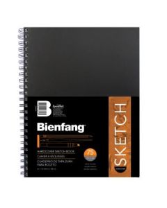 Speedball Bienfang Hardcover Sketch - Fine Grain 114 GSM - 22.86 cm x 30.48 cm or 9" x 12" Spiral Long Side Book of 75 Sheets