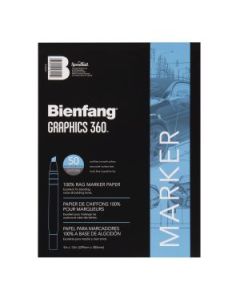 Speedball Bienfang 360 Marker Paper - Ultra-Smooth 60 GSM - 22.86 cm x 30.48 cm or 9" x 12" Glued Short Side Pad of 50 Sheets