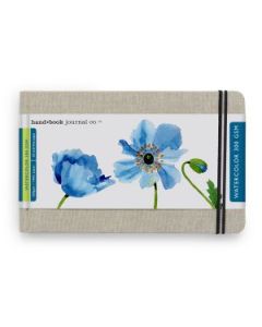 Speedball Hand Book Watercolour Journal - Linen Bound Cover Cold Press 300 GSM - 13.34 cm x 20.95 cm or 5.25" x 8.25" Large Landscape Travelogue of 30 Sheets