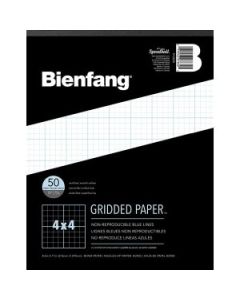 Speedball Bienfang Designer Grid (4 x 4) Paper - Smooth 75 GSM - 27.94 cm x 35.56 cm or 8.5" x 11" Glued Short Side Pad of 50 Sheets