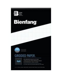 Speedball Bienfang Designer Grid (4 x 4) Paper - Smooth 75 GSM - 27.94 cm x 43.18 cm or 11" x 17" Glued Short Side Pad of 50 Sheets