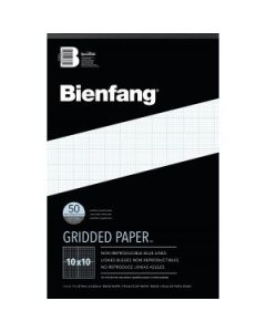 Speedball Bienfang Designer Grid (10 x 10) Paper - Smooth 75 GSM - 27.94 cm x 43.18 cm or 11" x 17" Glued Short Side Pad of 50 Sheets