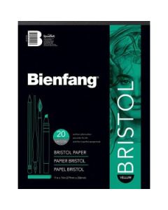 Speedball Bienfang Bristol Board Drawing Paper - Vellum Surface 238 GSM - 27.94 cm x 35.56 cm or 11" x 14" Glued Short Side Pad of 20 Sheets