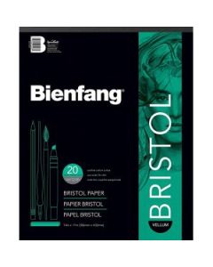 Speedball Bienfang Bristol Board Drawing Paper - Vellum Surface 238 GSM - 35.56 cm x 43.18 cm or 14" x 17" Glued Short Side Pad of 20 Sheets