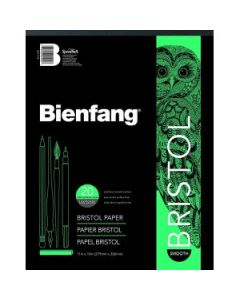 Speedball Bienfang Bristol Board Drawing Paper - Smooth Surface 238 GSM - 27.94 cm x 35.56 cm or 11" x 14" Glued Short Side Pad of 20 Sheets