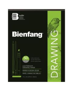 Speedball Bienfang Lightweight Drawing Paper - Light Tooth 82 GSM - 27.94 cm x 35.56 cm or 11" x 14" Glued Short Side Pad of 50 Sheets