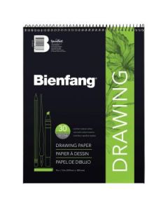 Speedball Bienfang Raritan Drawing Paper - Medium Tooth 114 GSM - 22.86 cm x 30.48 cm or 9" x 12" Glued Short Side Pad of 30 Sheets