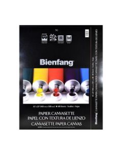 Speedball Bienfang Canvasette Paper Pad - Coated Canvas 281 GSM - 30.48 cm x 40.64 cm or 12" x 16" Glued Short Side Pad of 10 Sheets