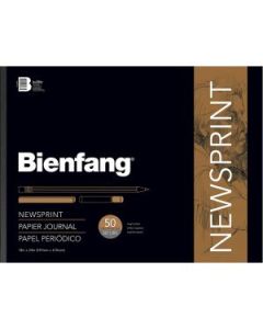 Speedball Bienfang Newsprint Paper - Rough Grain 49 GSM - 45.72 cm x 60.96 cm or 18" x 24" Glued Short Side Pad of 50 Sheets