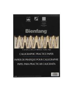 Speedball Bienfang Calligraphy Practice Paper - White - Lined Smooth 74 GSM - 22.86 cm x 30.48 cm or 9" x 12" Glued Long Side Pad of 50 Sheets