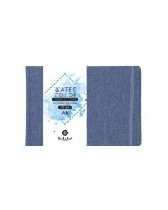 Scholar Artists' Watercolour Journal - A6 (10.5 cm x 14.8 cm or 4.13 in x 5.8 in) Natural White Cold Press 300 GSM, Blue Travel Journal of 28 Sheets