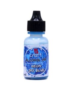 iCraft Alcohol Ink - Neon Sky Blue - 15 ML Bottle