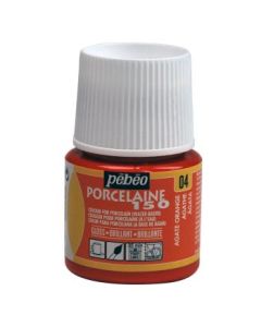 Pebeo Porcelaine 150 Paint - 45 ml bottle - Agate Orange (04)