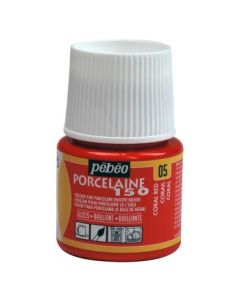 Pebeo Porcelaine 150 Paint - 45 ml bottle - Corail Red (05)