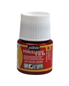 Pebeo Porcelaine 150 Paint - 45 ml bottle - Scarlet Red (06)