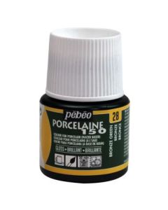 Pebeo Porcelaine 150 Paint - 45 ml bottle - Bronze Green (28)