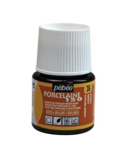 Pebeo Porcelaine 150 Paint - 45 ml bottle - Amber Brown (36)