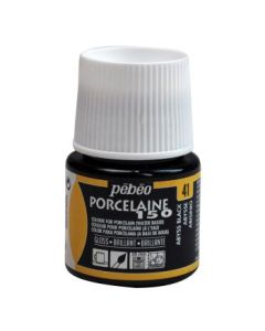 Pebeo Porcelaine 150 Paint - 45 ml bottle - Abyss Black (41)