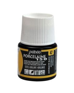 Pebeo Porcelaine 150 Paint - 45 ml bottle - Anthracite Black (42)