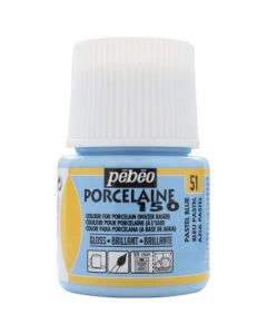 Pebeo Porcelaine 150 Paint - 45 ml bottle - Pastel Blue (51)