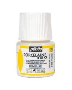 Pebeo Porcelaine 150 Paint - 45 ml bottle - Powder White (120)