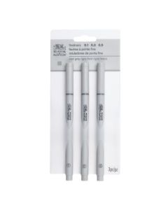 Winsor & Newton Fineliner Cool Grey Fine Point Pen- Assorted Set of 3 Pens