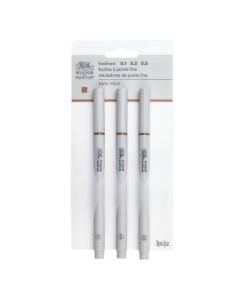 Winsor & Newton Fineliner Sepia Fine Point Pen- Assorted Set of 3 Pens