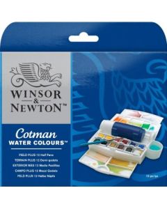 Winsor & Newton Cotman Water Colour Field Plus – 12 Half Pans