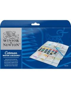 Winsor & Newton Cotman Water Colour Painting Plus – 24 Half Pans