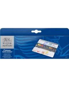 Winsor & Newton Cotman Water Colour Blue Box – 12 Half Pans