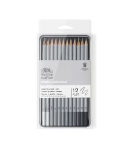 Winsor & Newton Studio Collection Soft Graphite Pencil - Set of 12 in Tin Box