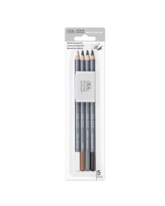 Winsor & Newton Studio Collection Sketching Pencil - Set of 4 With Eraser in Blister Pack