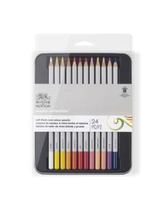 Winsor & Newton Studio Collection Coloured Pencil - Set of 24 in Tin Box