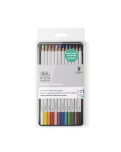 Winsor & Newton Studio Collection Watercolour Pencil - Set of 12 in Tin Box