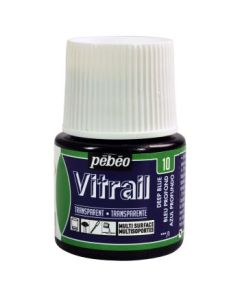 Pebeo Vitrail Paint - 45 ML Bottle - Deep Blue (010)