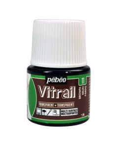 Pebeo Vitrail Paint - 45 ML Bottle - Brown (011)