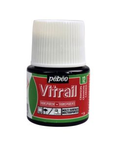 Pebeo Vitrail Paint - 45 ML Bottle - Crimson (012)