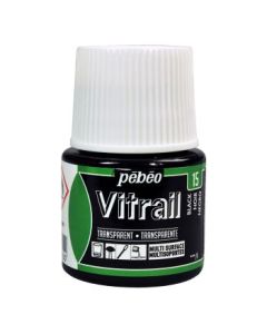 Pebeo Vitrail Paint - 45 ML Bottle - Black (015)