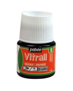 Pebeo Vitrail Paint - 45 ML Bottle - Orange (016)