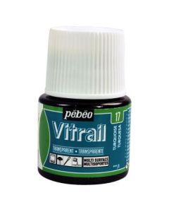 Pebeo Vitrail Paint - 45 ML Bottle - Turquoise (017)