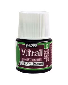 Pebeo Vitrail Paint - 45 ML Bottle - Red Violet (019)