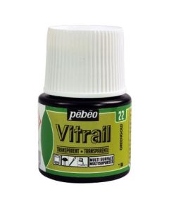 Pebeo Vitrail Paint - 45 ML Bottle - Greengold (022)