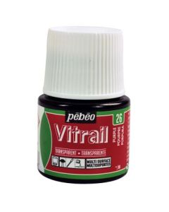 Pebeo Vitrail Paint - 45 ML Bottle - Purple (026)