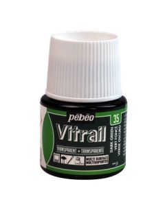 Pebeo Vitrail Paint - 45 ML Bottle - Dark Green (035)