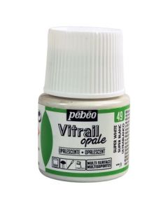 Pebeo Vitrail Opale Paint - 45 ML Bottle - Super White (049)