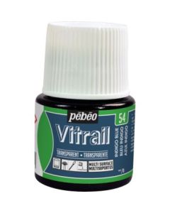 Pebeo Vitrail Paint - 45 ML Bottle - Indigo Blue (054)