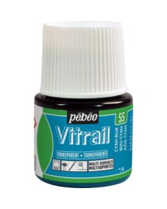 Pebeo Vitrail Paint - 45 ML Bottle - Cyan (055)