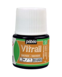 Pebeo Vitrail Paint - 45 ML Bottle - Amber Brown (059)